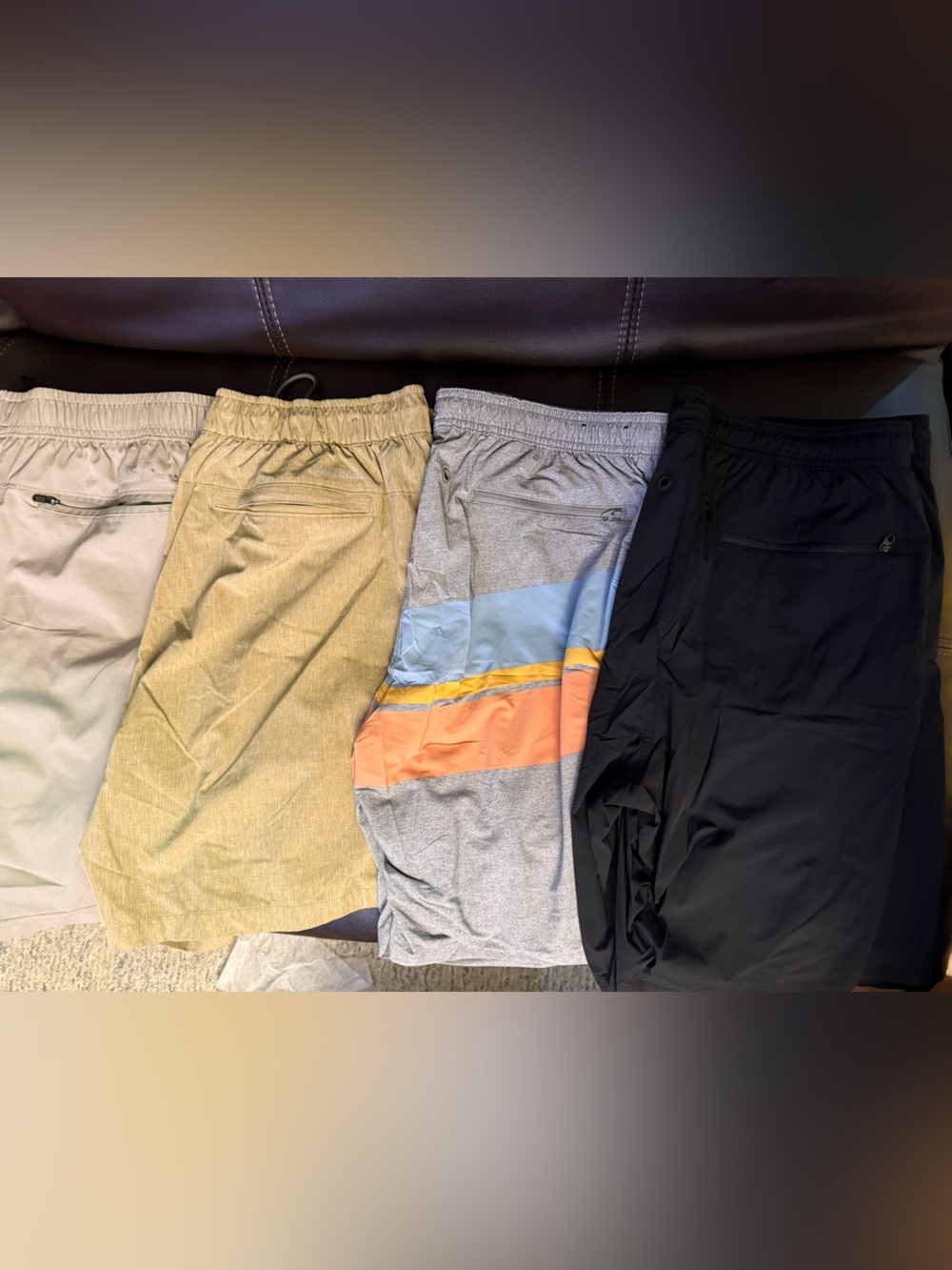 4 men’s shorts 2 Eddie Bauer 2 Kirkland swim XL